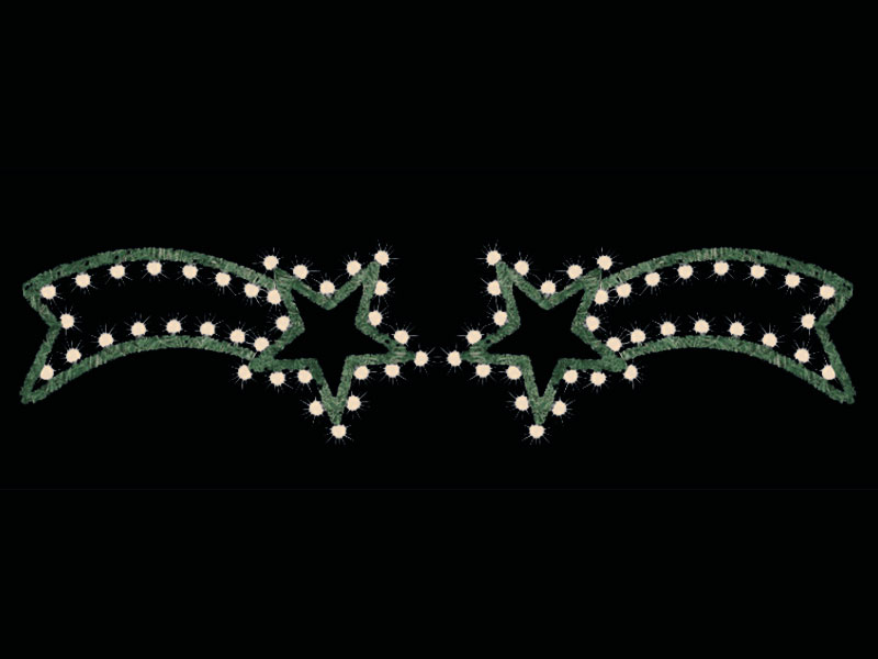 Weihnachtliche Straßenmotive mit Lampen